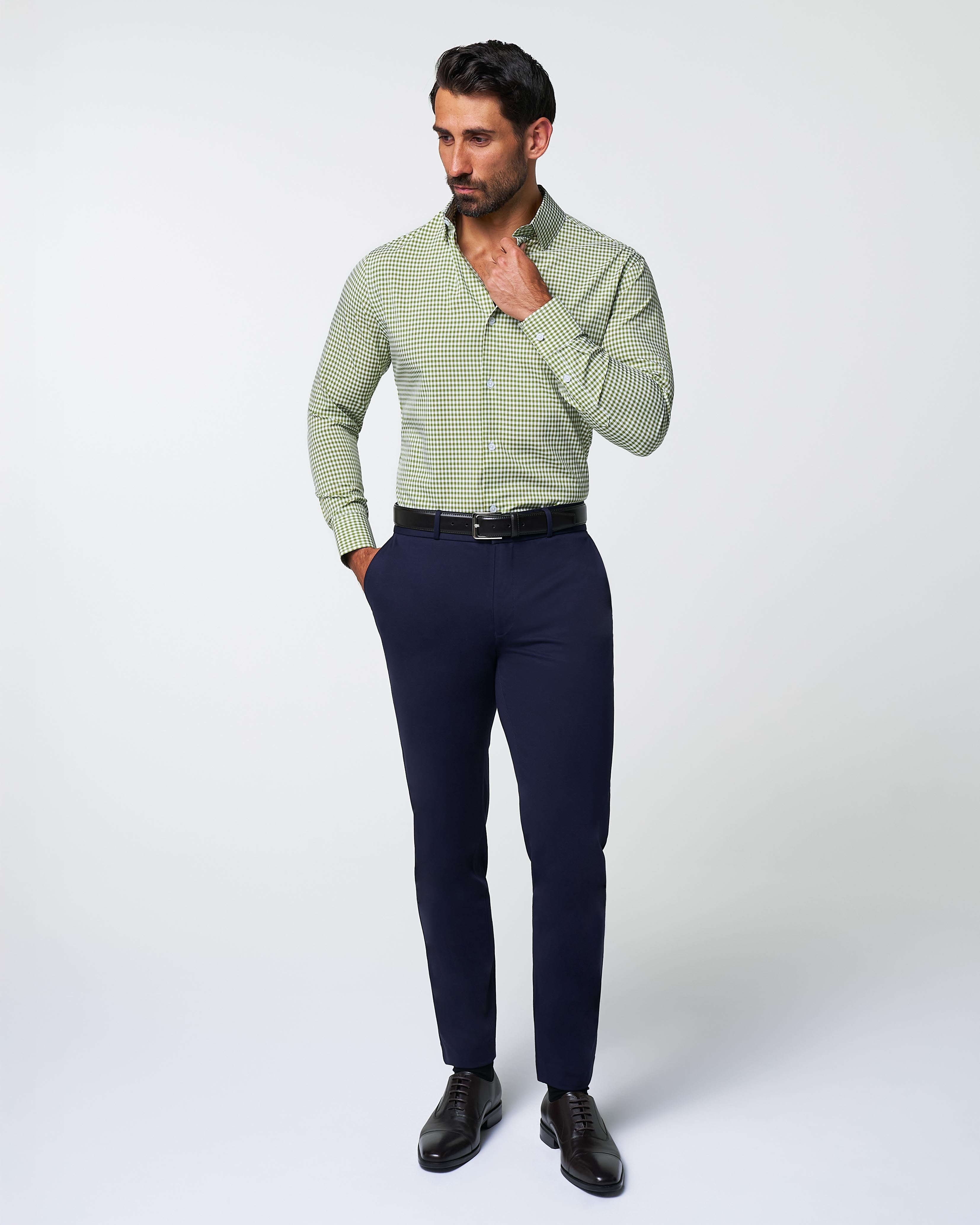 "The Dallas" Green Gingham