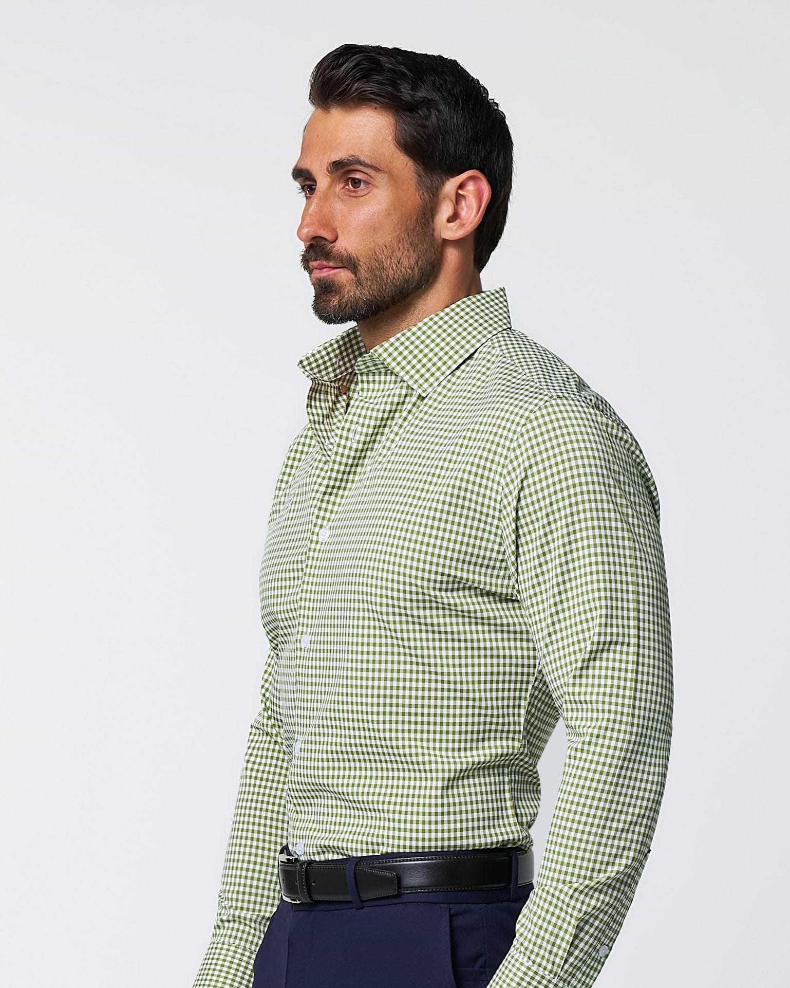 "The Dallas" Green Gingham