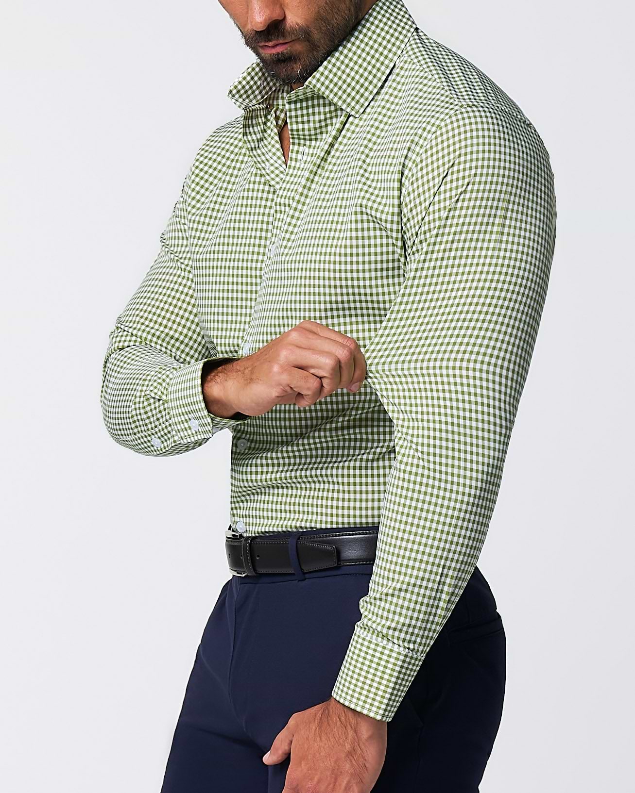 "The Dallas" Green Gingham