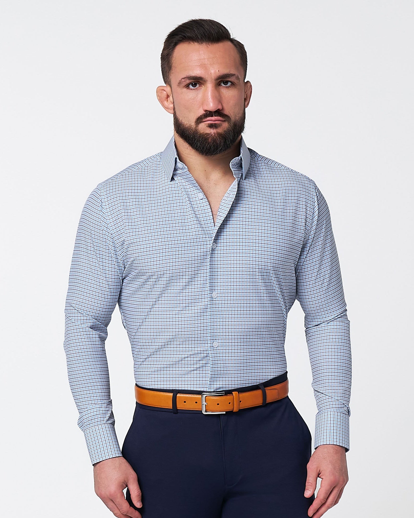 "The Dalton" Purple & Light Blue Windowpane