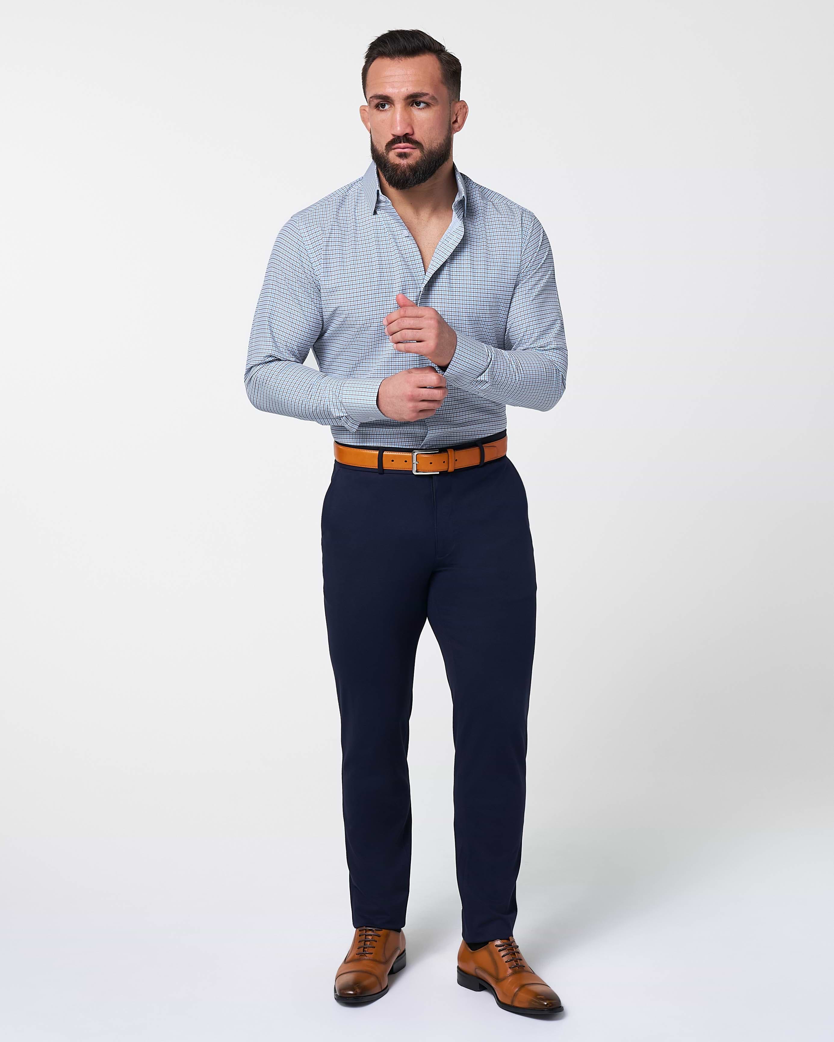 "The Dalton" Purple & Light Blue Windowpane