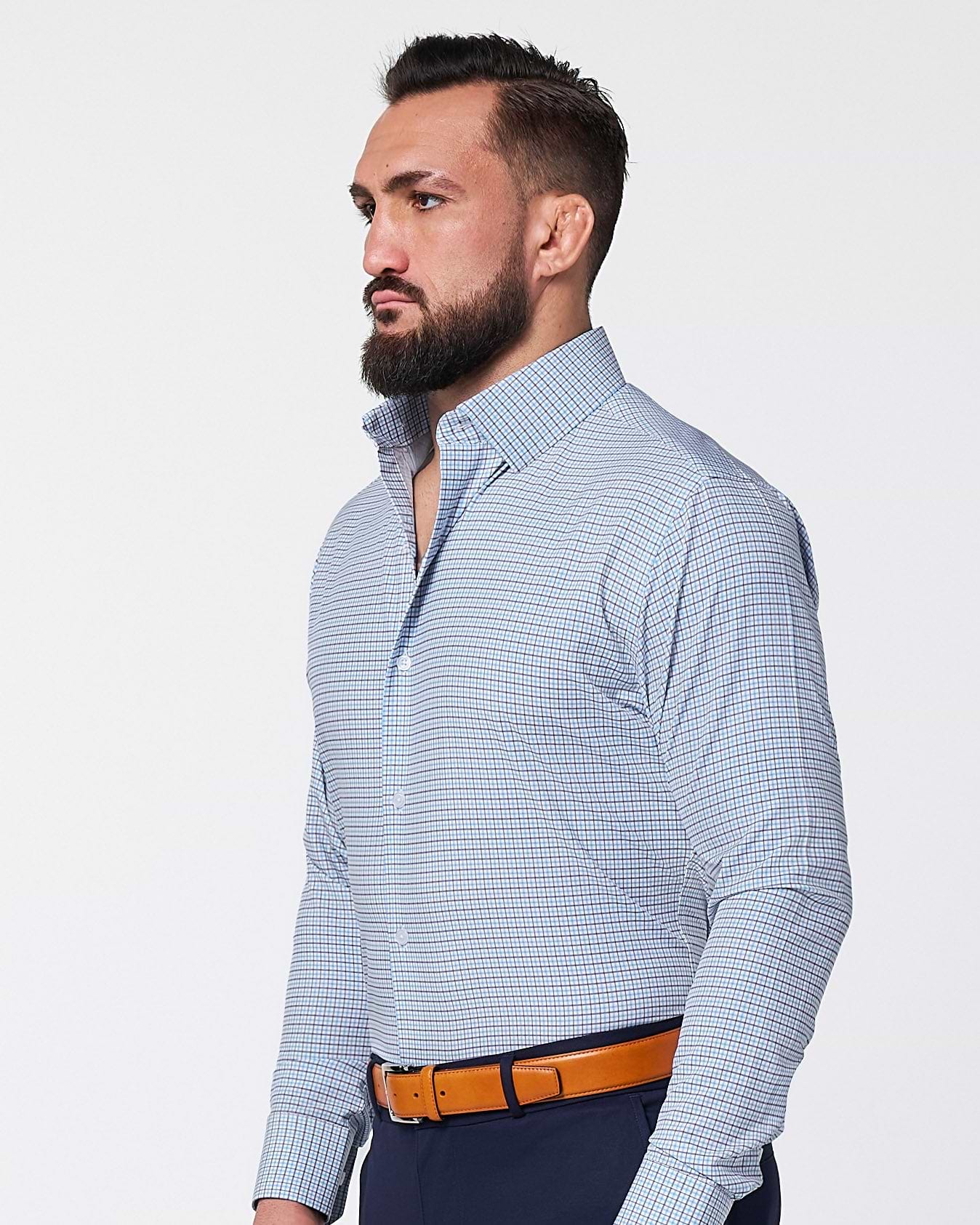 "The Dalton" Purple & Light Blue Windowpane