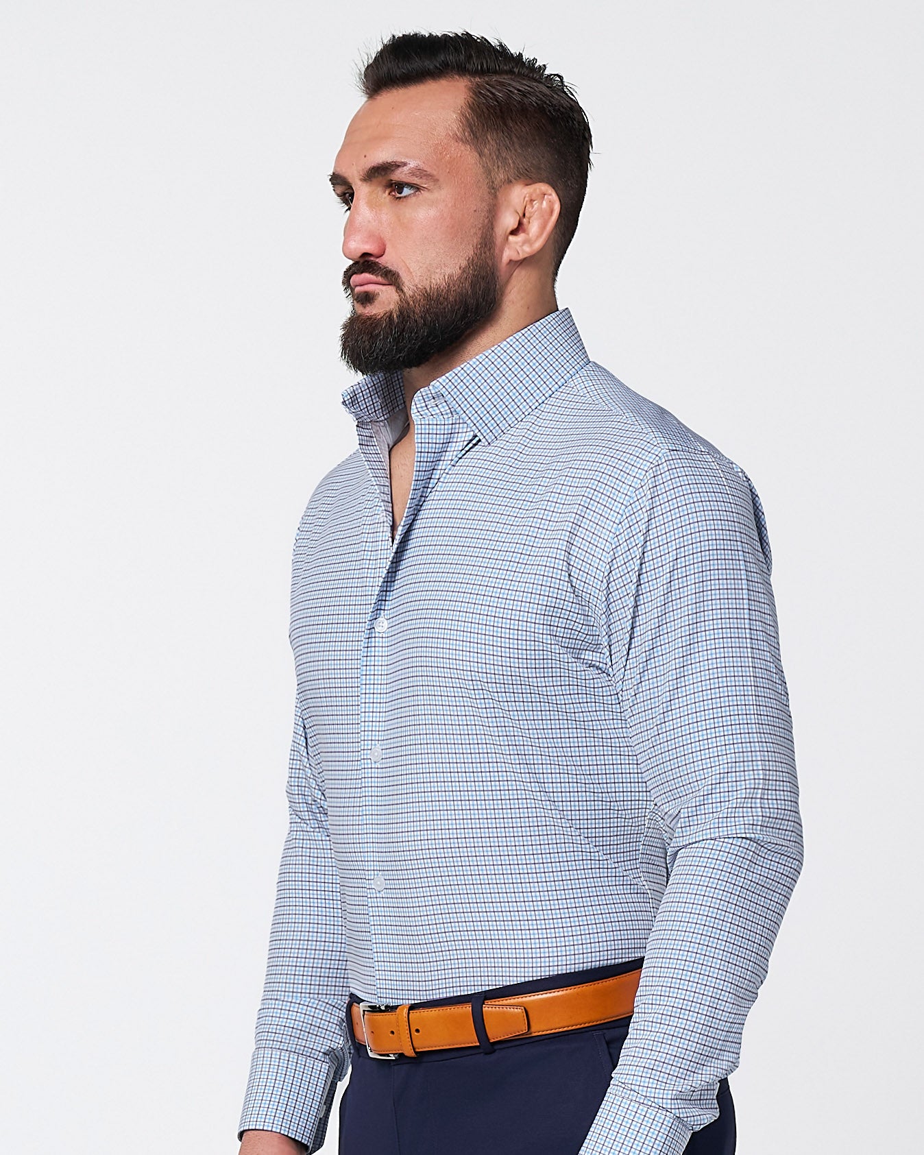 "The Dalton" Purple & Light Blue Windowpane