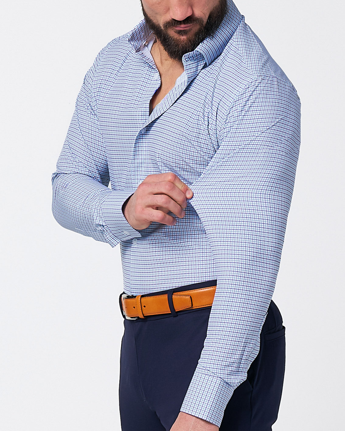 "The Dalton" Purple & Light Blue Windowpane