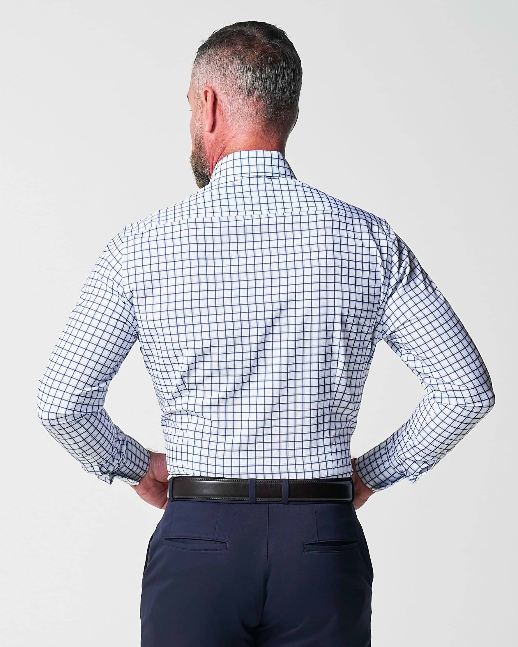 "The Elias" Light Navy Windowpane