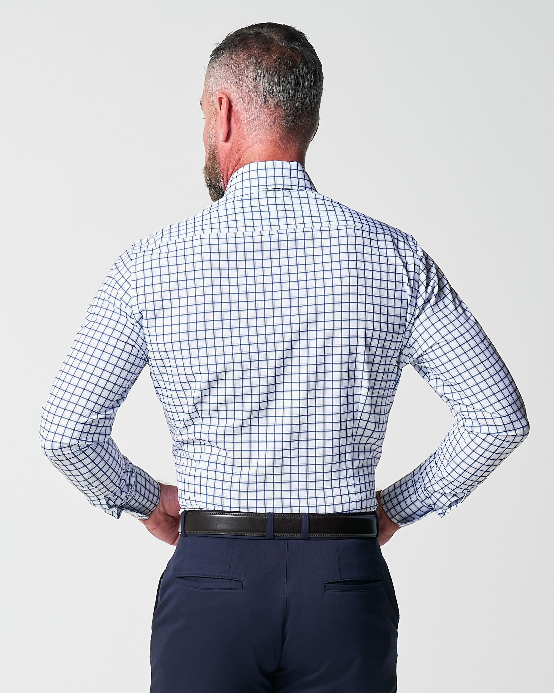 "The Elias" Light Navy Windowpane