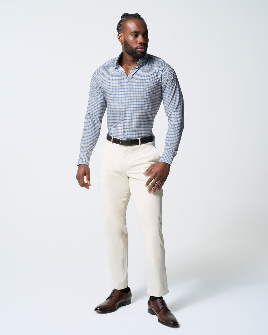 "The Fitz" Brown & Navy Plaid