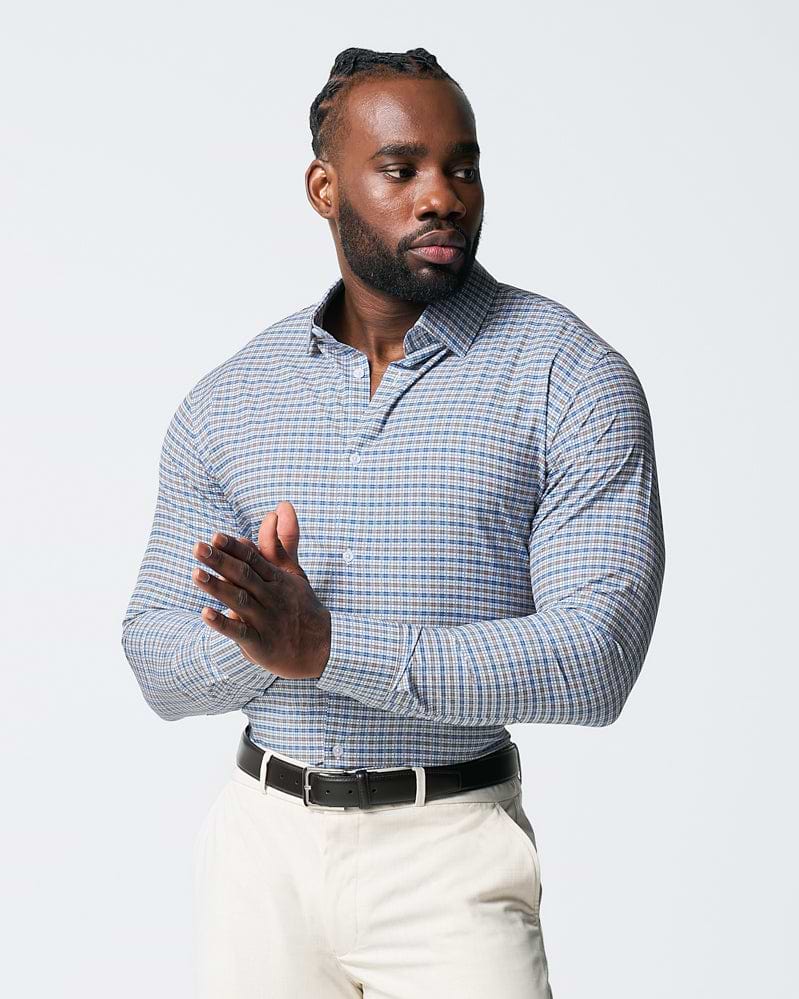 "The Fitz" Brown & Navy Plaid