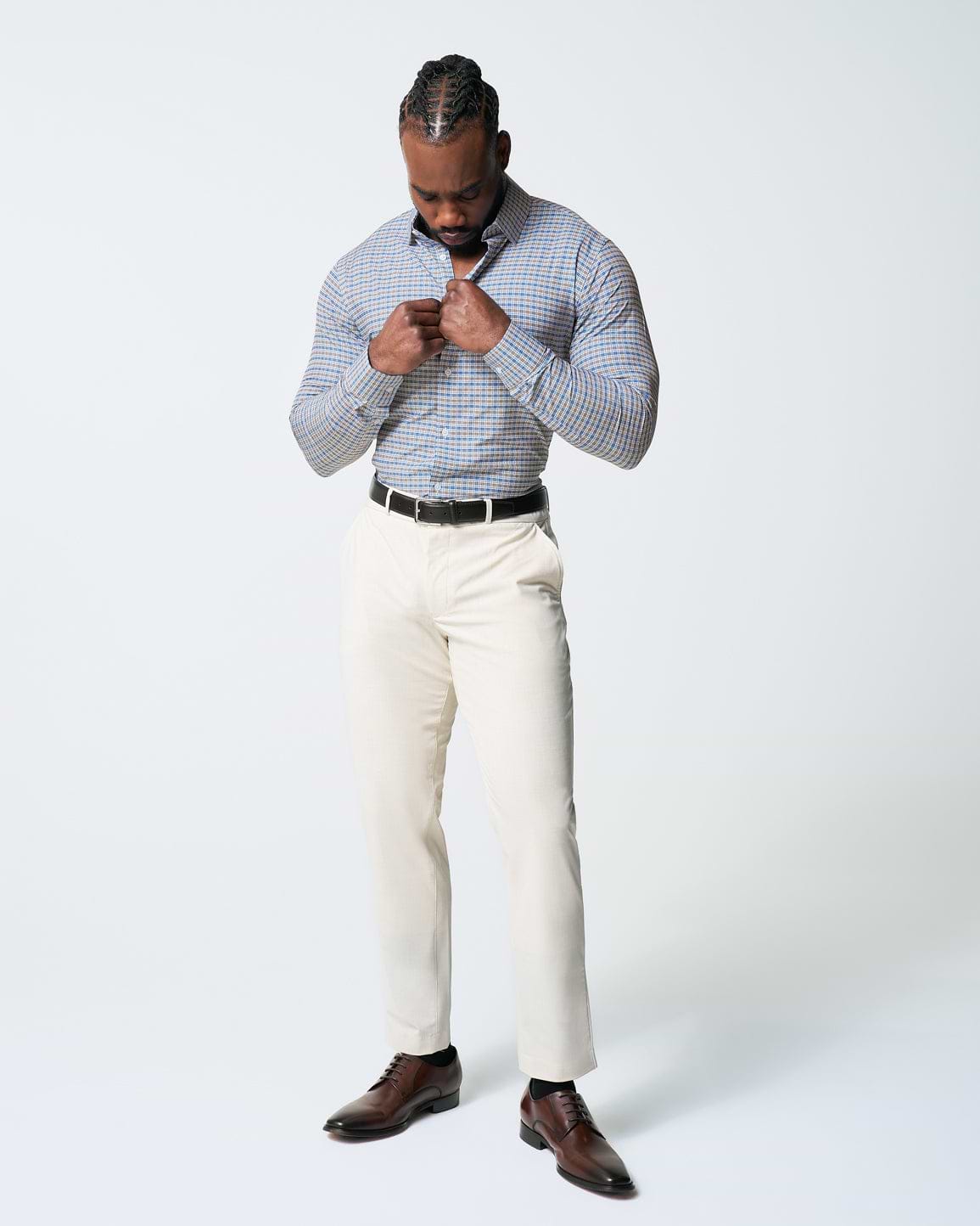 "The Fitz" Brown & Navy Plaid