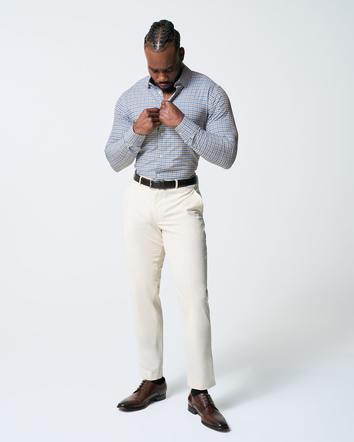 "The Fitz" Brown & Navy Plaid