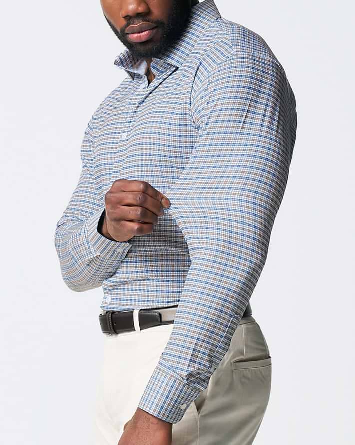 "The Fitz" Brown & Navy Plaid