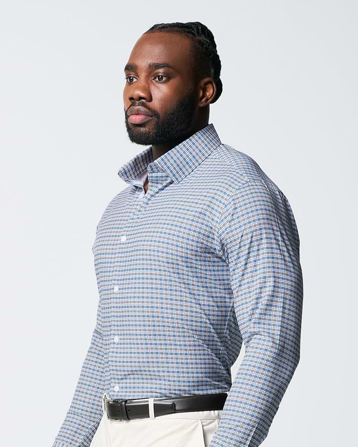 "The Fitz" Brown & Navy Plaid