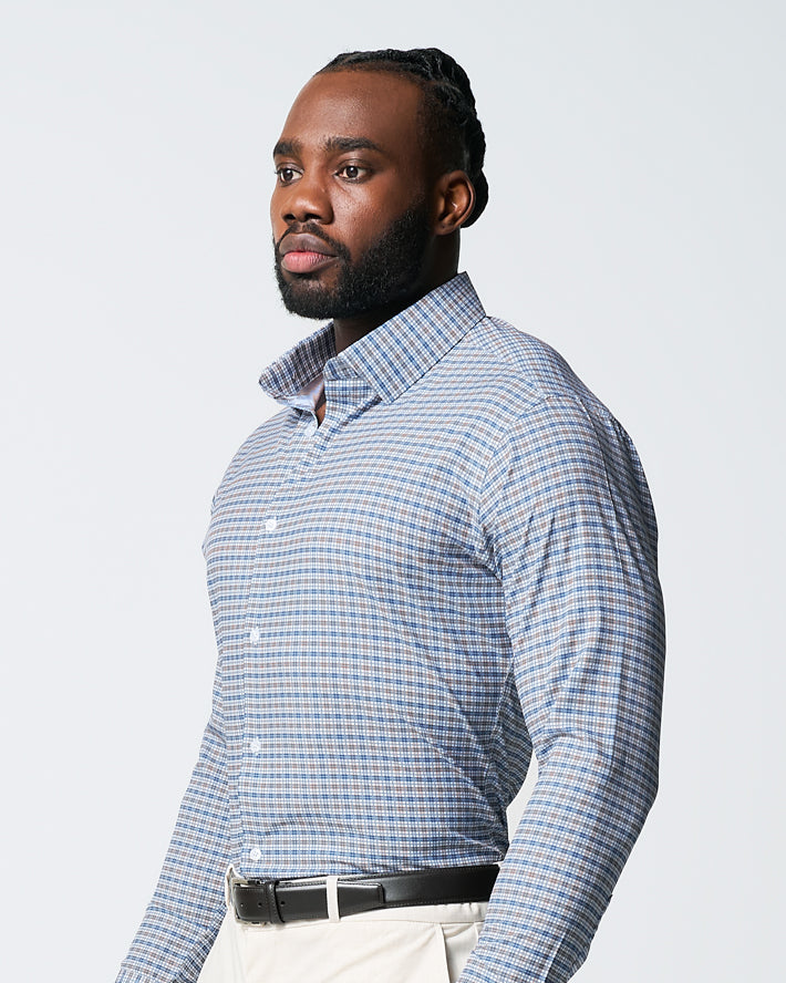 "The Fitz" Brown & Navy Plaid