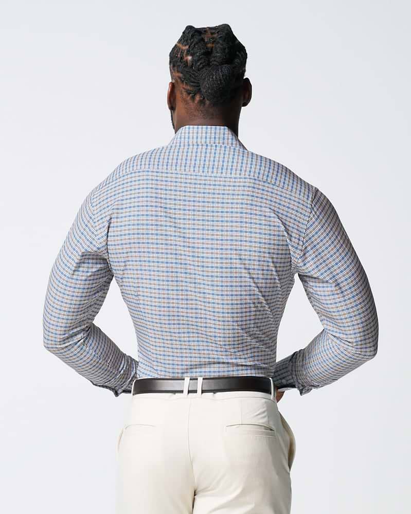 "The Fitz" Brown & Navy Plaid