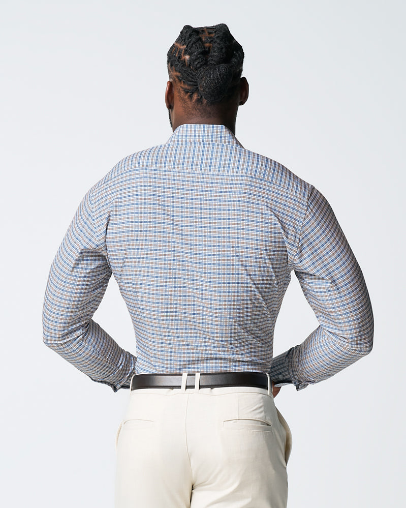 "The Fitz" Brown & Navy Plaid