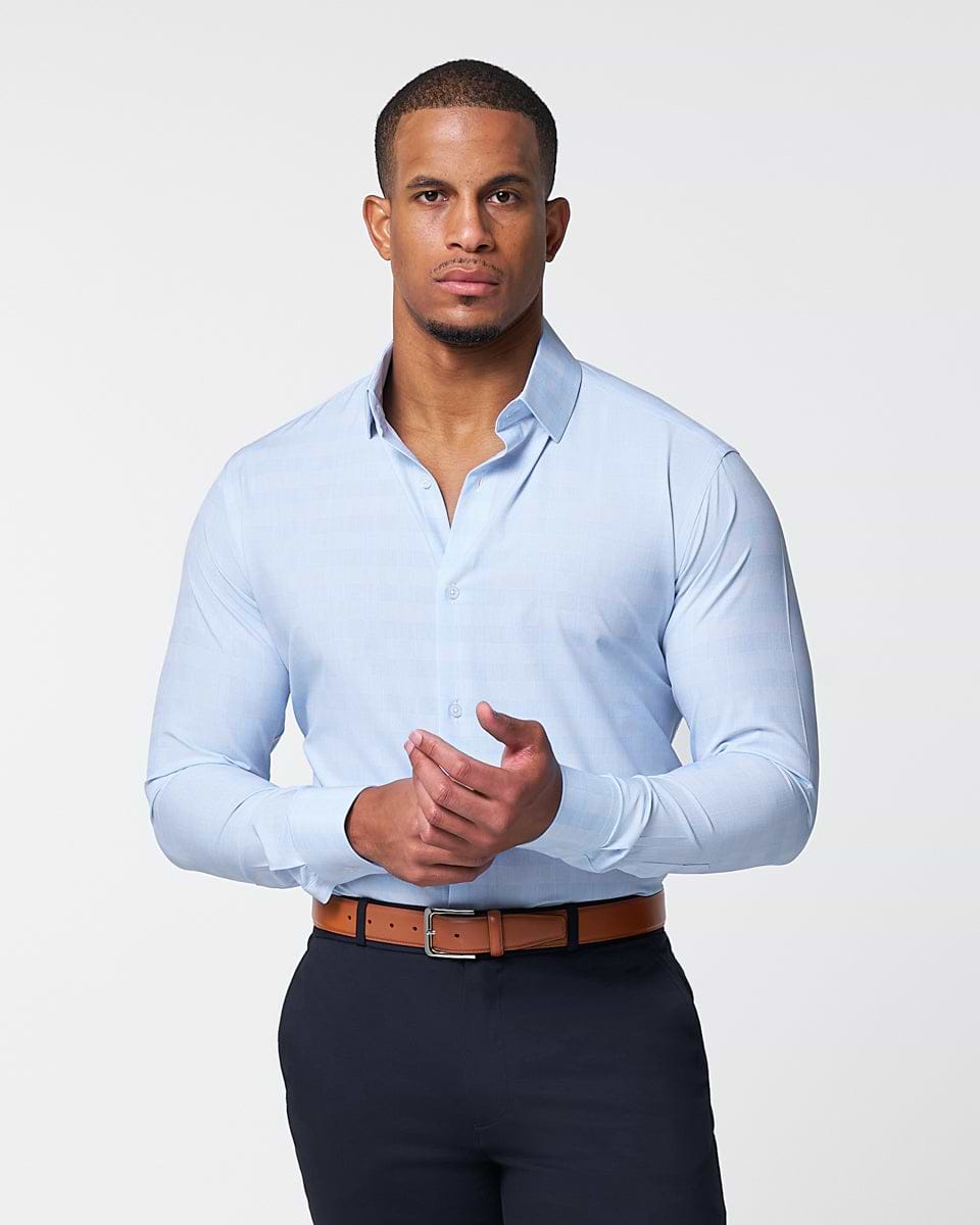 "The Flynn" Light Blue & White Plaid