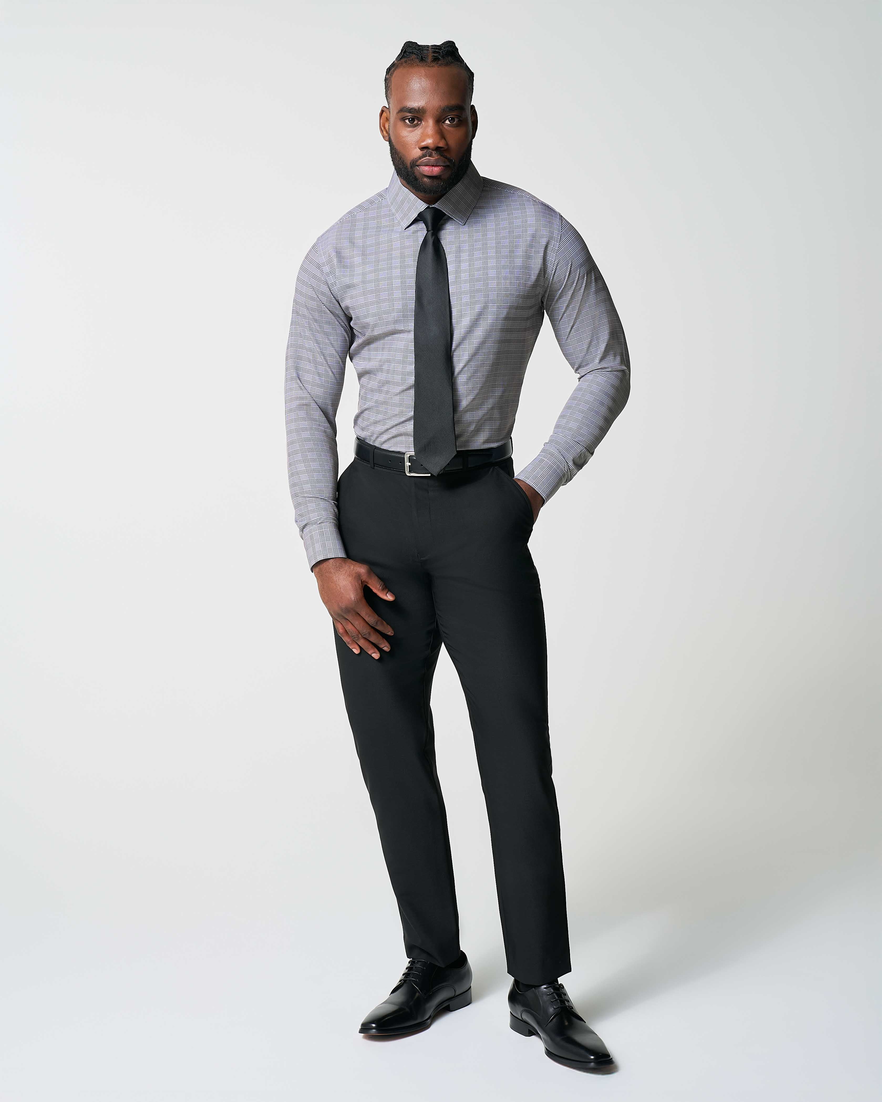 "The Gunnar" Grey and Black Plaid