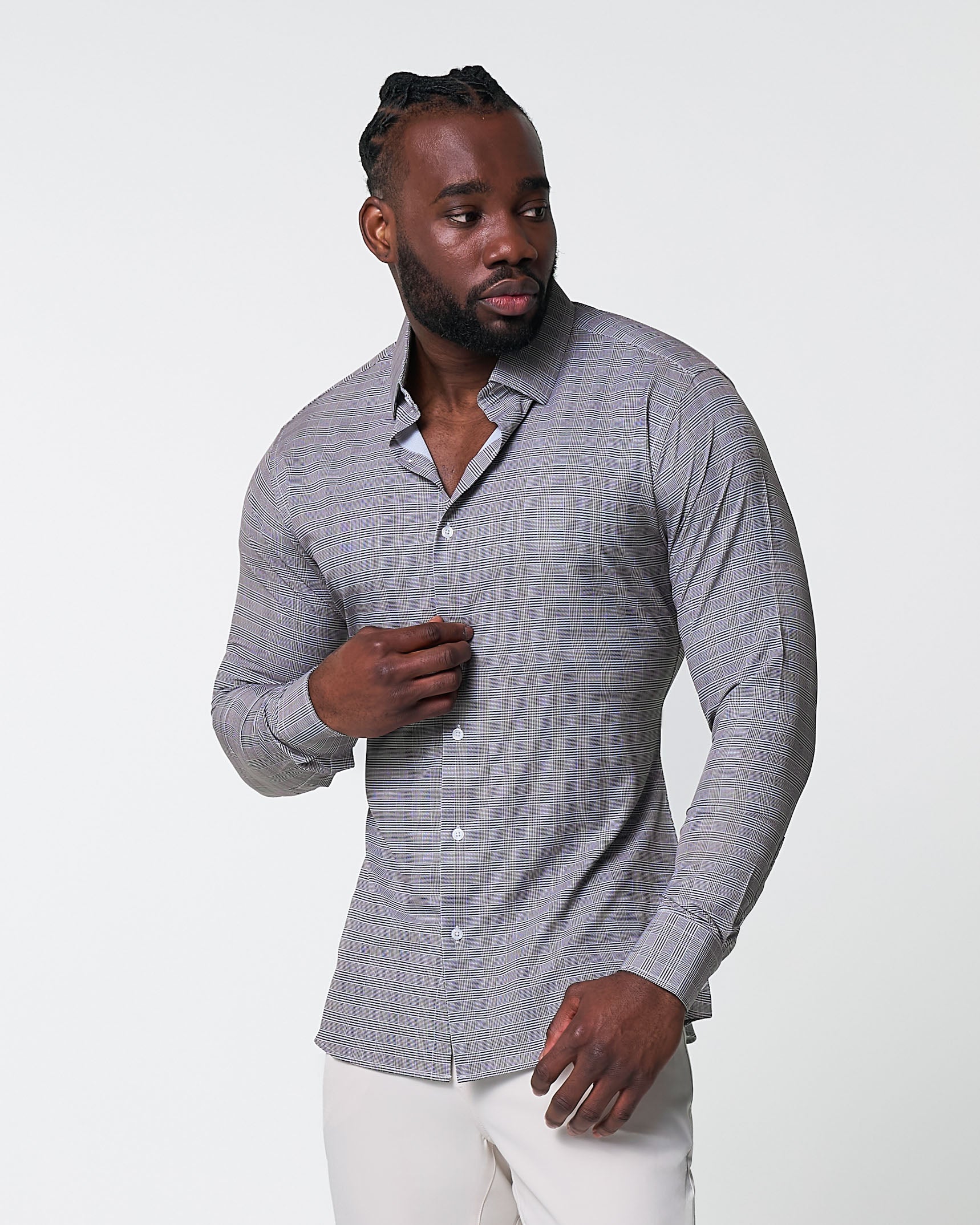 "The Gunnar" Grey and Black Plaid