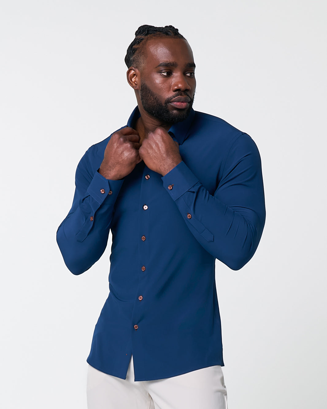 "The Howard" Solid Navy - Classic Fit