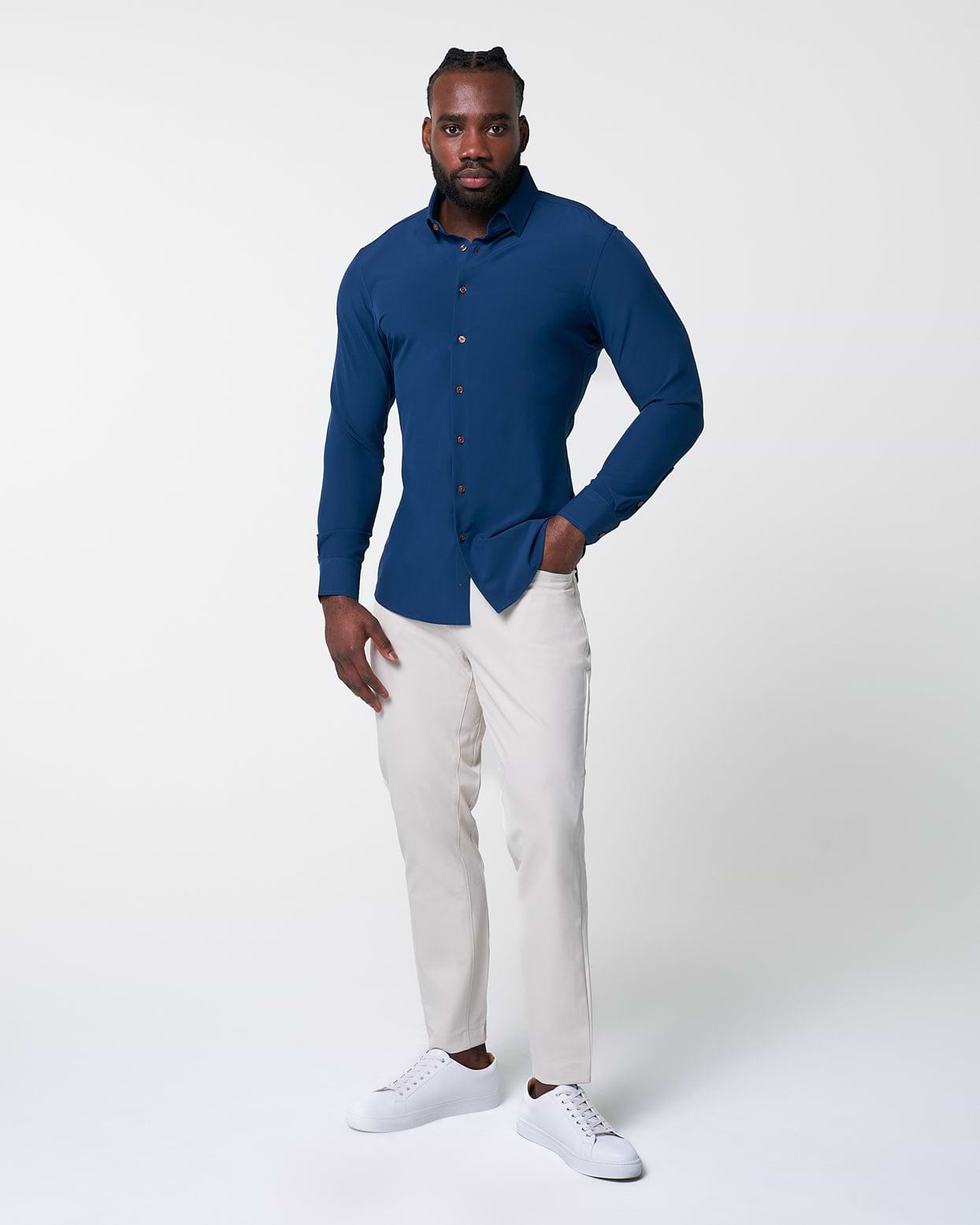 "The Howard" Solid Navy - Classic Fit