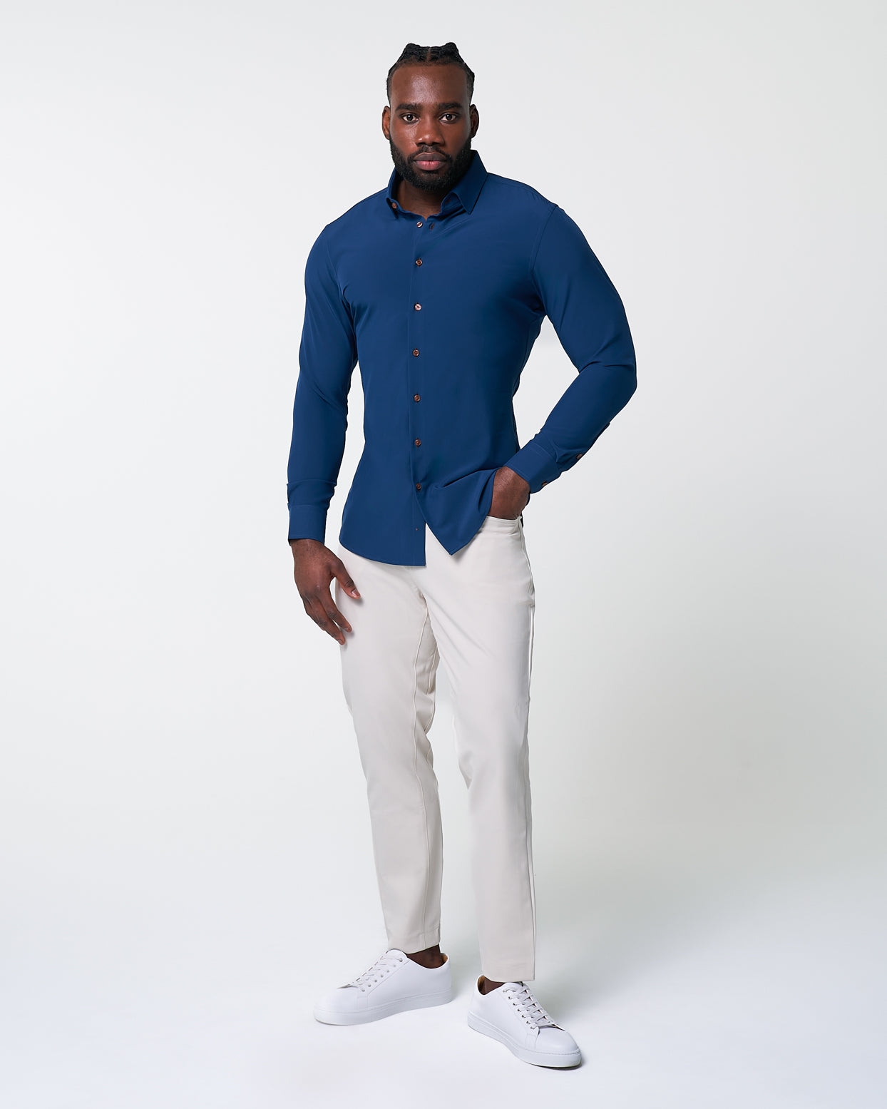 "The Howard" Solid Navy - Classic Fit