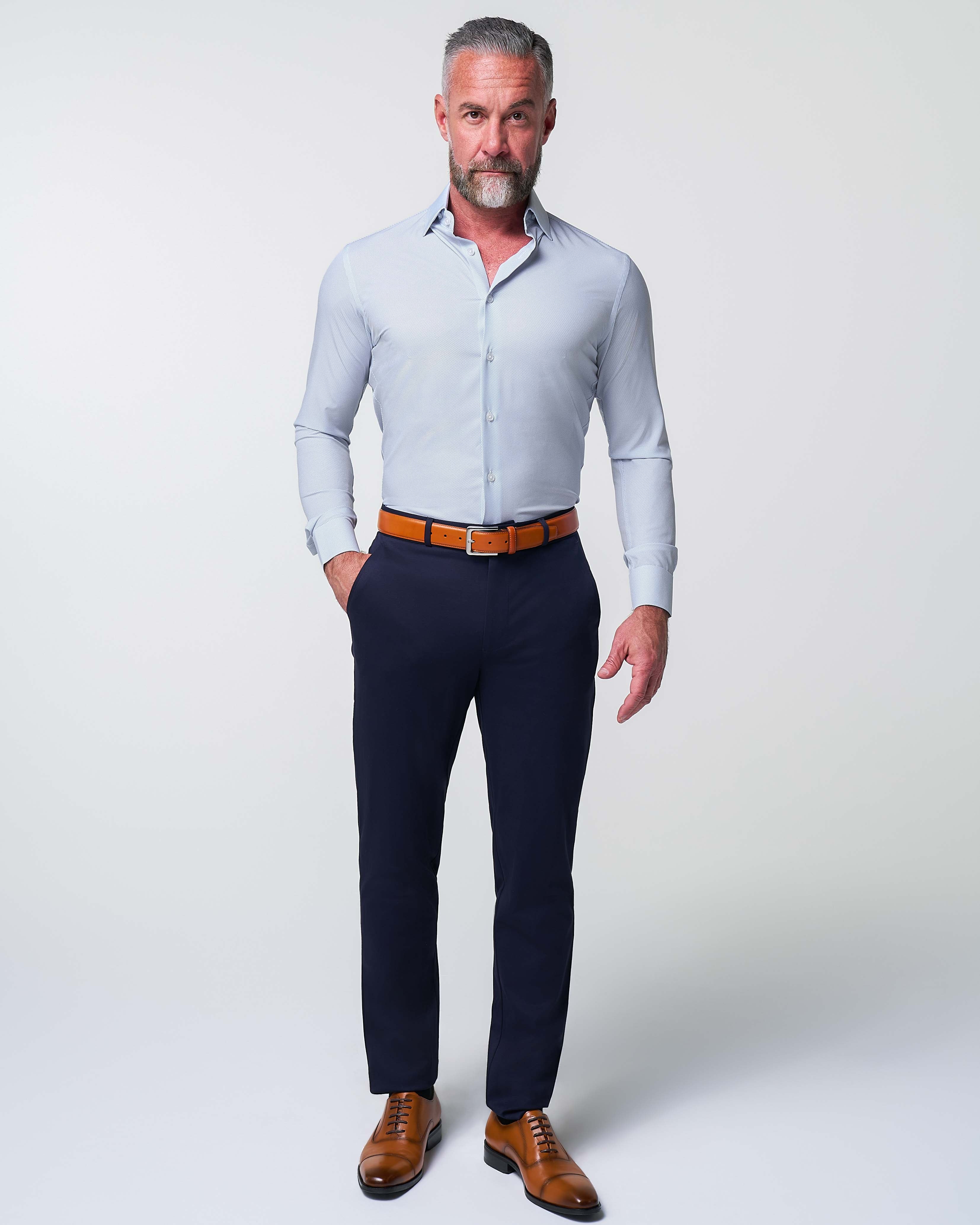 "The Jameson" Mini Navy Dot - Classic Fit