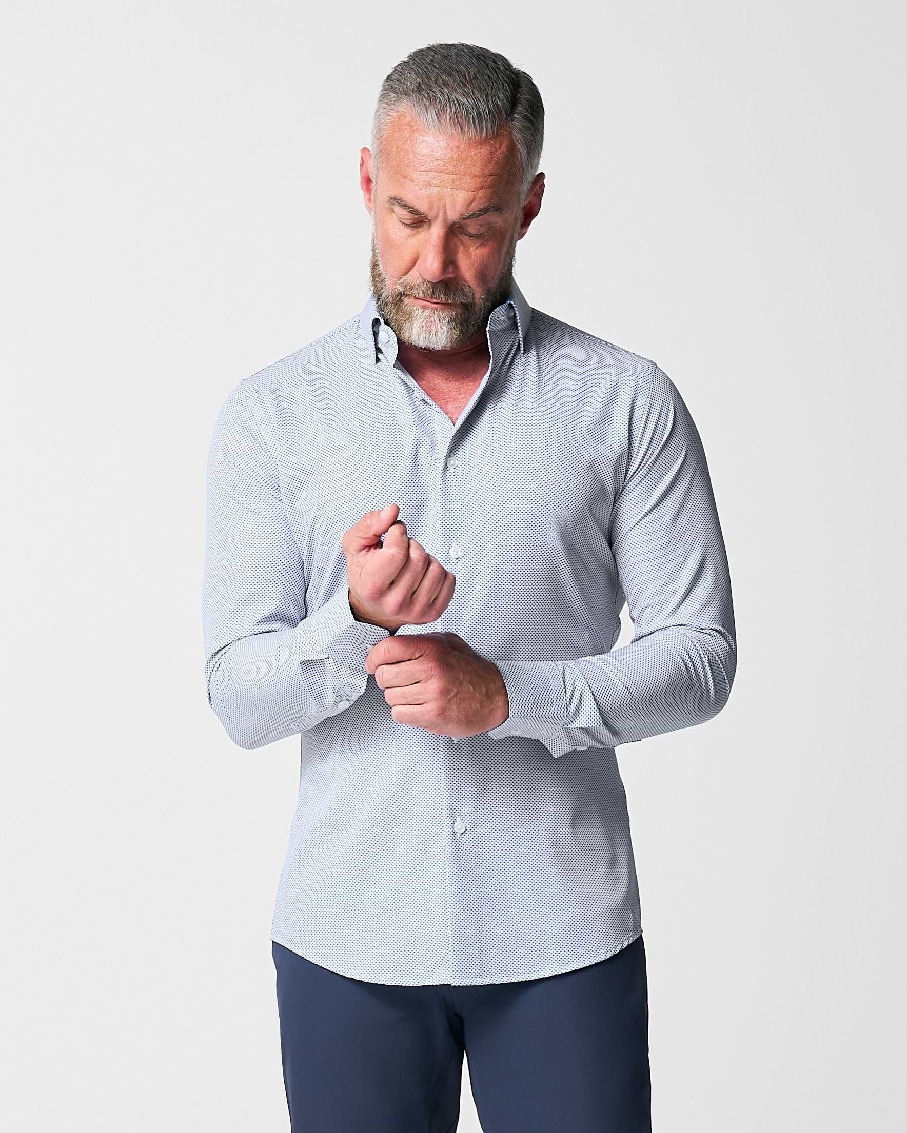 "The Jameson" Mini Navy Dot - Classic Fit