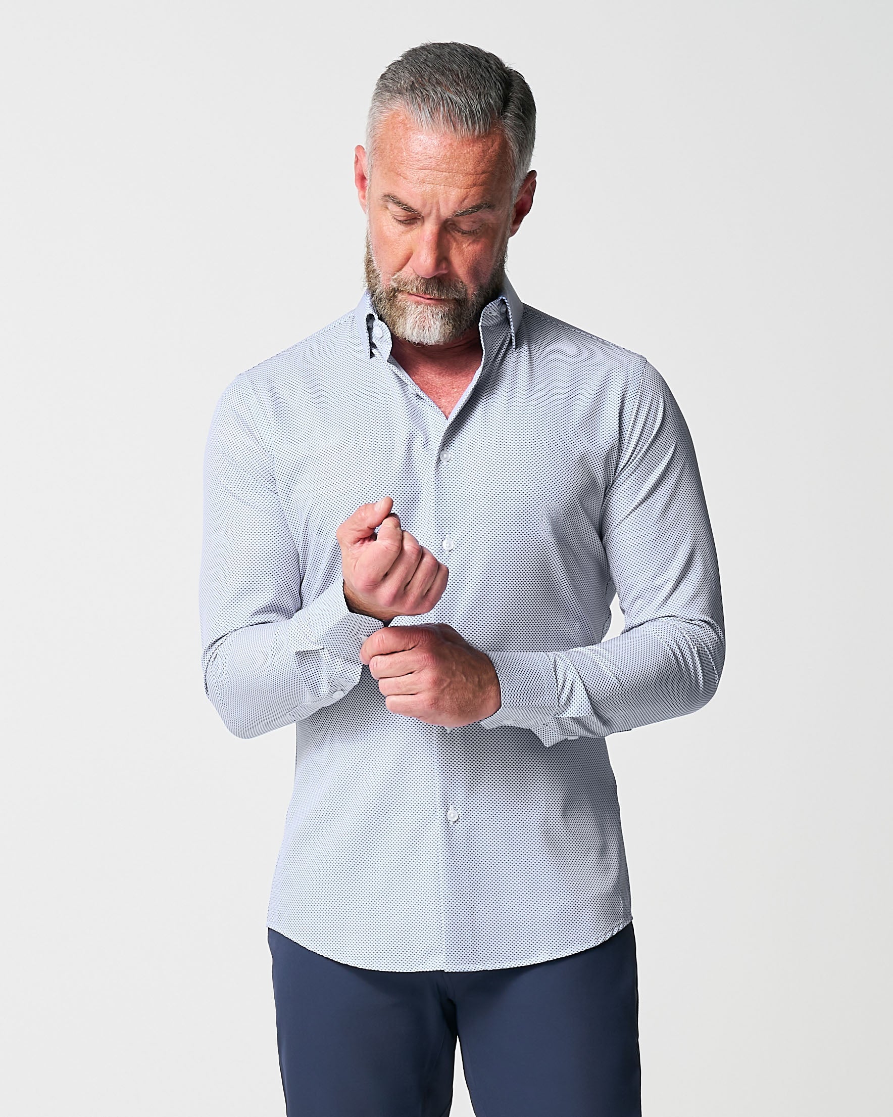 "The Jameson" Mini Navy Dot Print