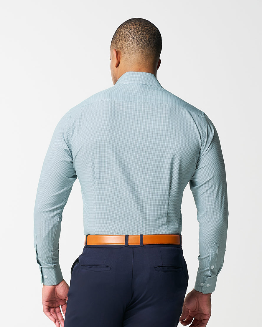 "The Kane" Green & White Houndstooth