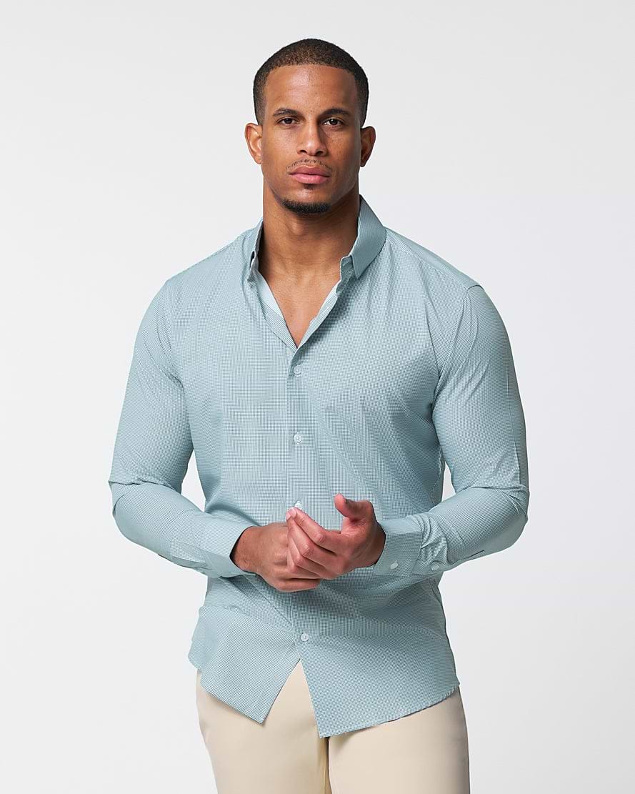 "The Kane" Green & White Houndstooth