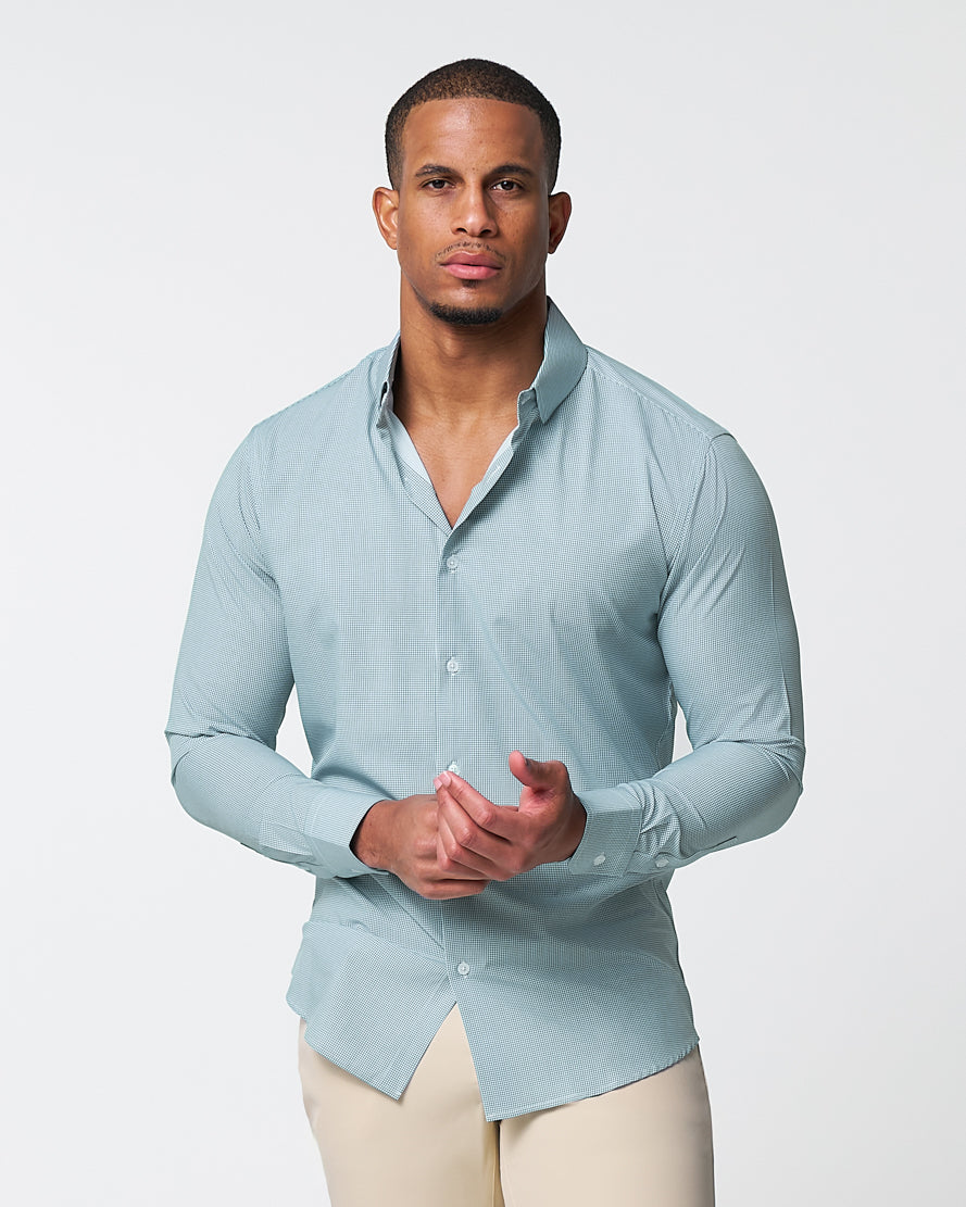 "The Kane" Green & White Houndstooth