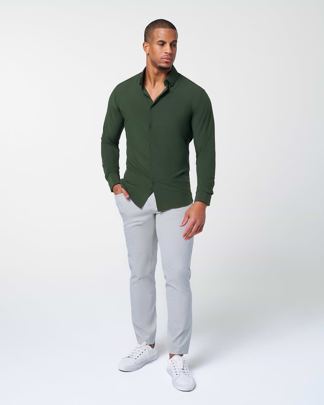 ''The Kelce" Solid Dark Olive Green - Classic Fit