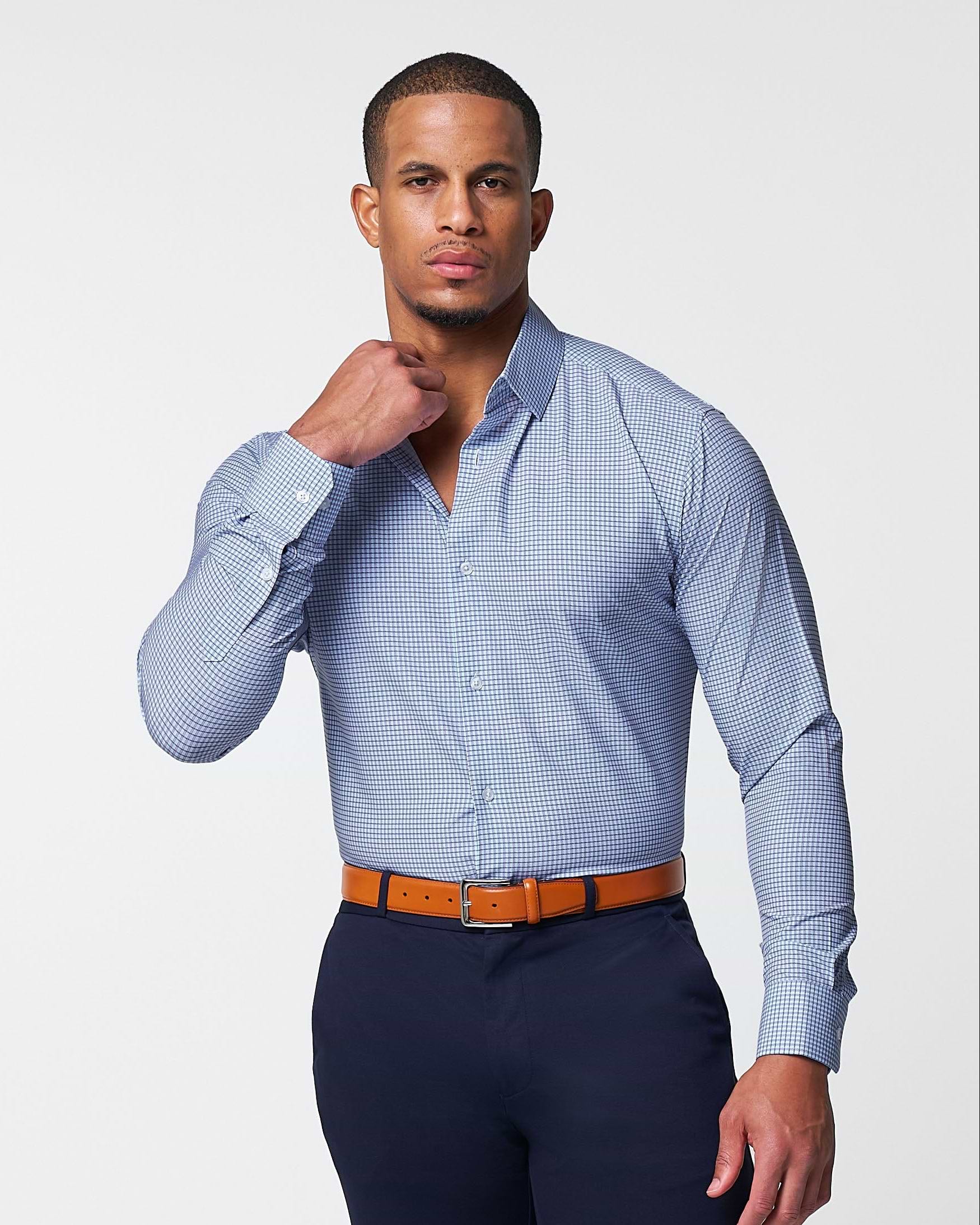 "The Keystone" Pink & Navy Windowpane