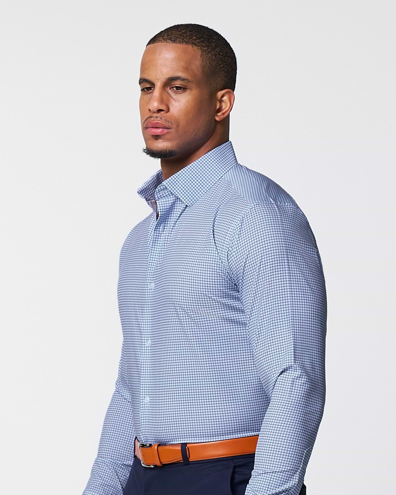 "The Keystone" Pink & Navy Windowpane