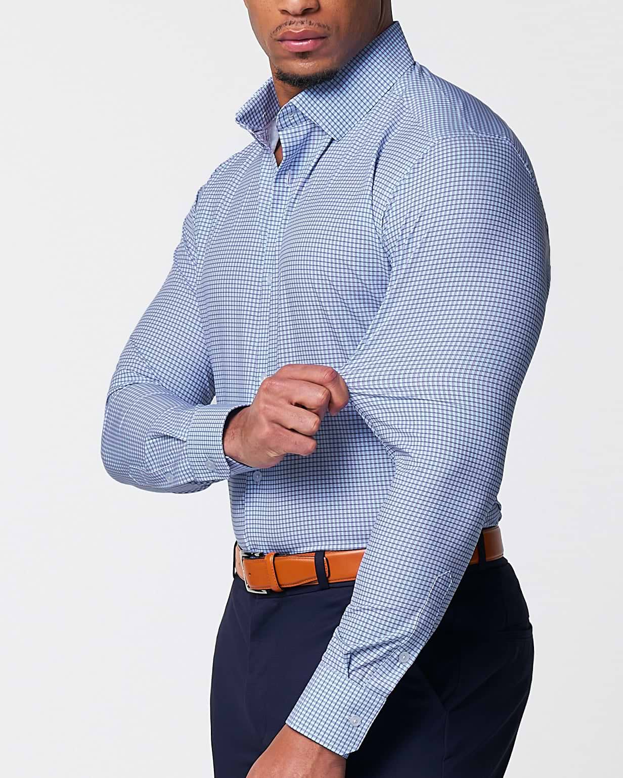 "The Keystone" Pink & Navy Windowpane