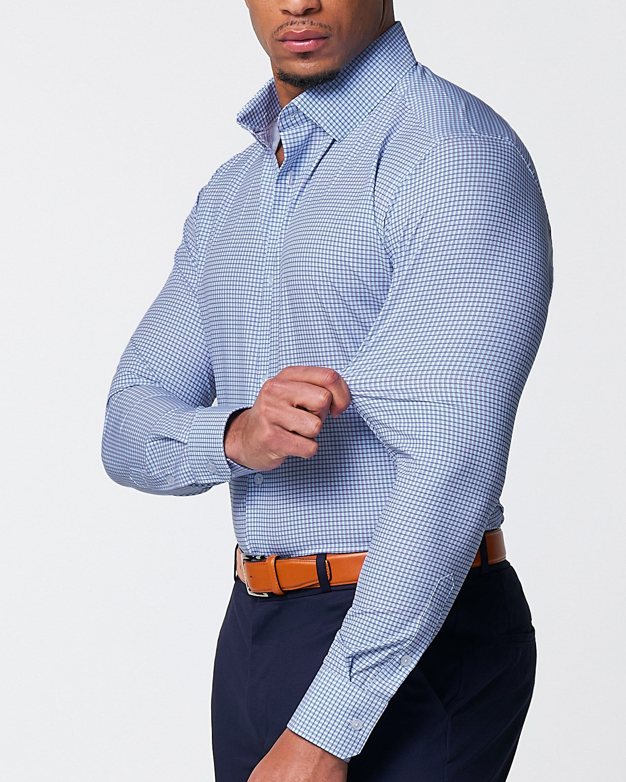 "The Keystone" Pink & Navy Windowpane