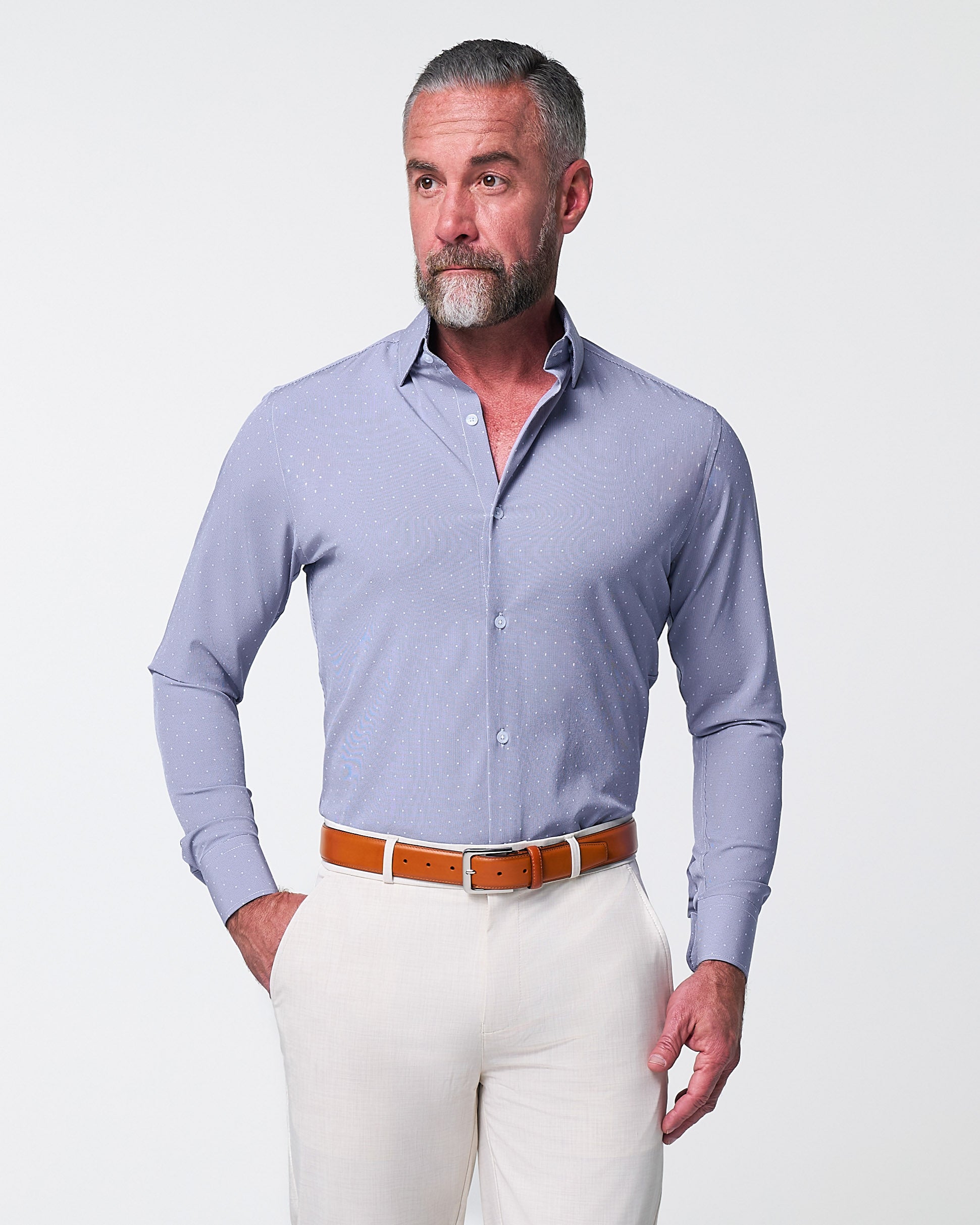 "The Lambert" Blue with White Dots