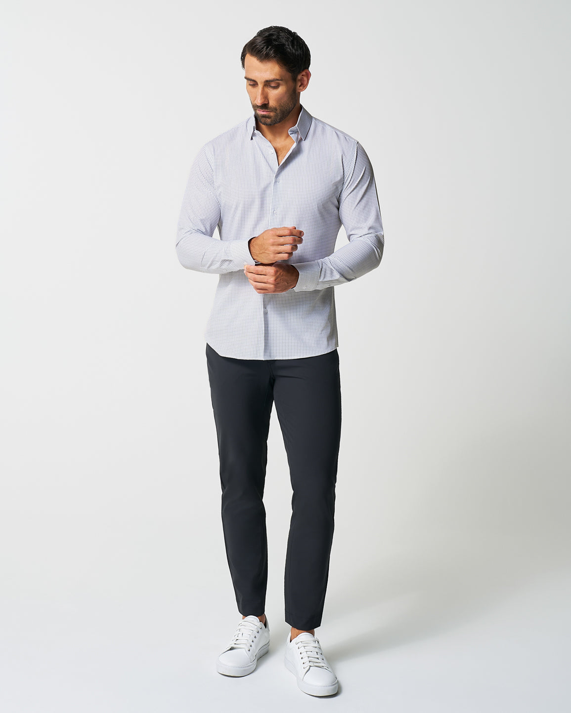 "The Luca" Black Dashed Mini Grid