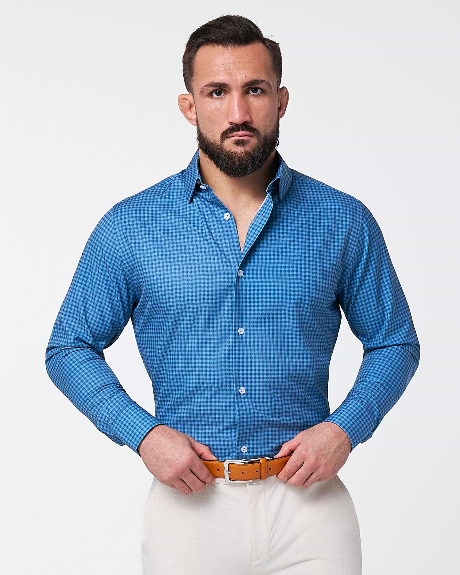 "The Montgomery" Teal & Navy Gingham
