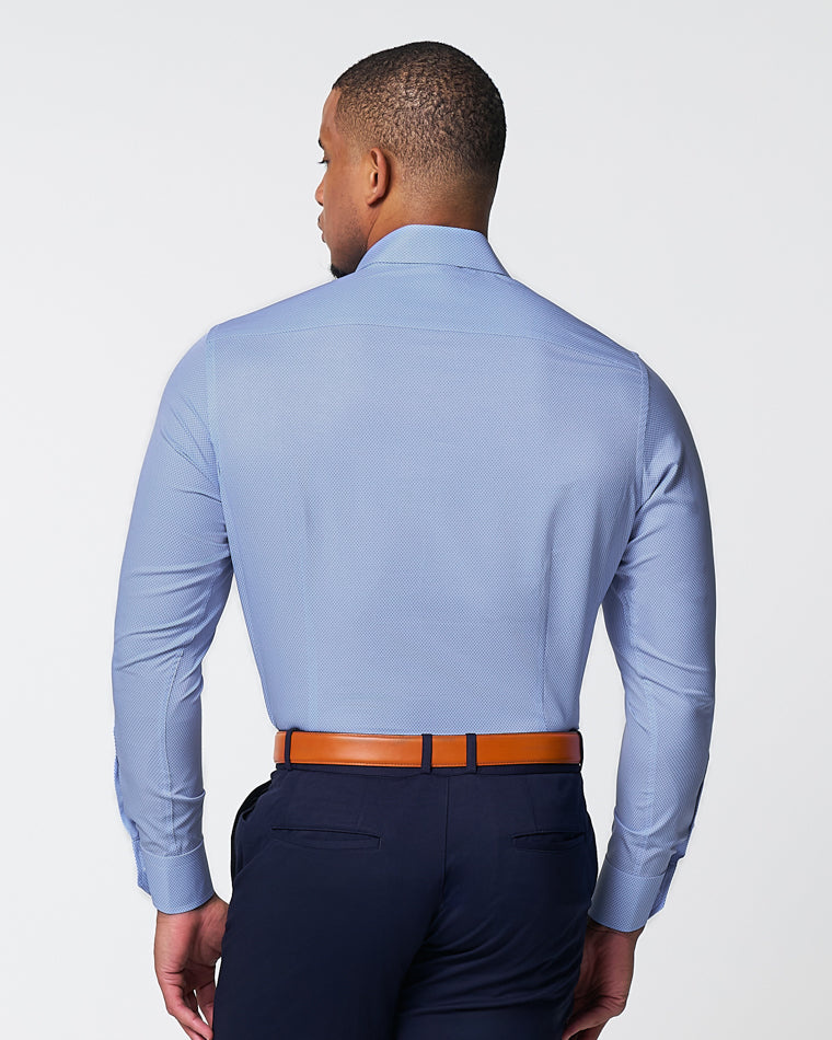 "The Morrison" Blue & White Mini Pattern - Classic Fit