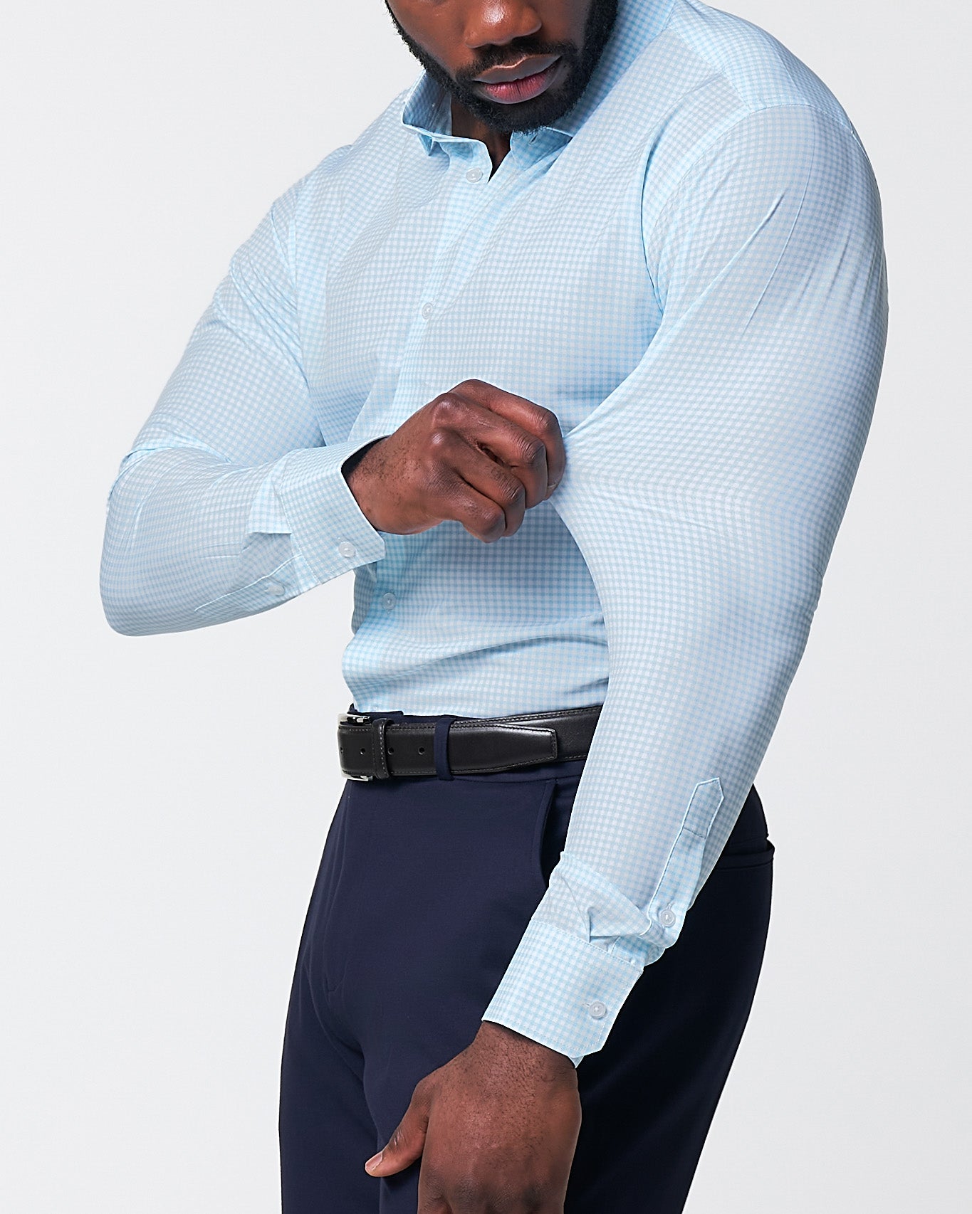 "The Nash" Baby Blue Gingham