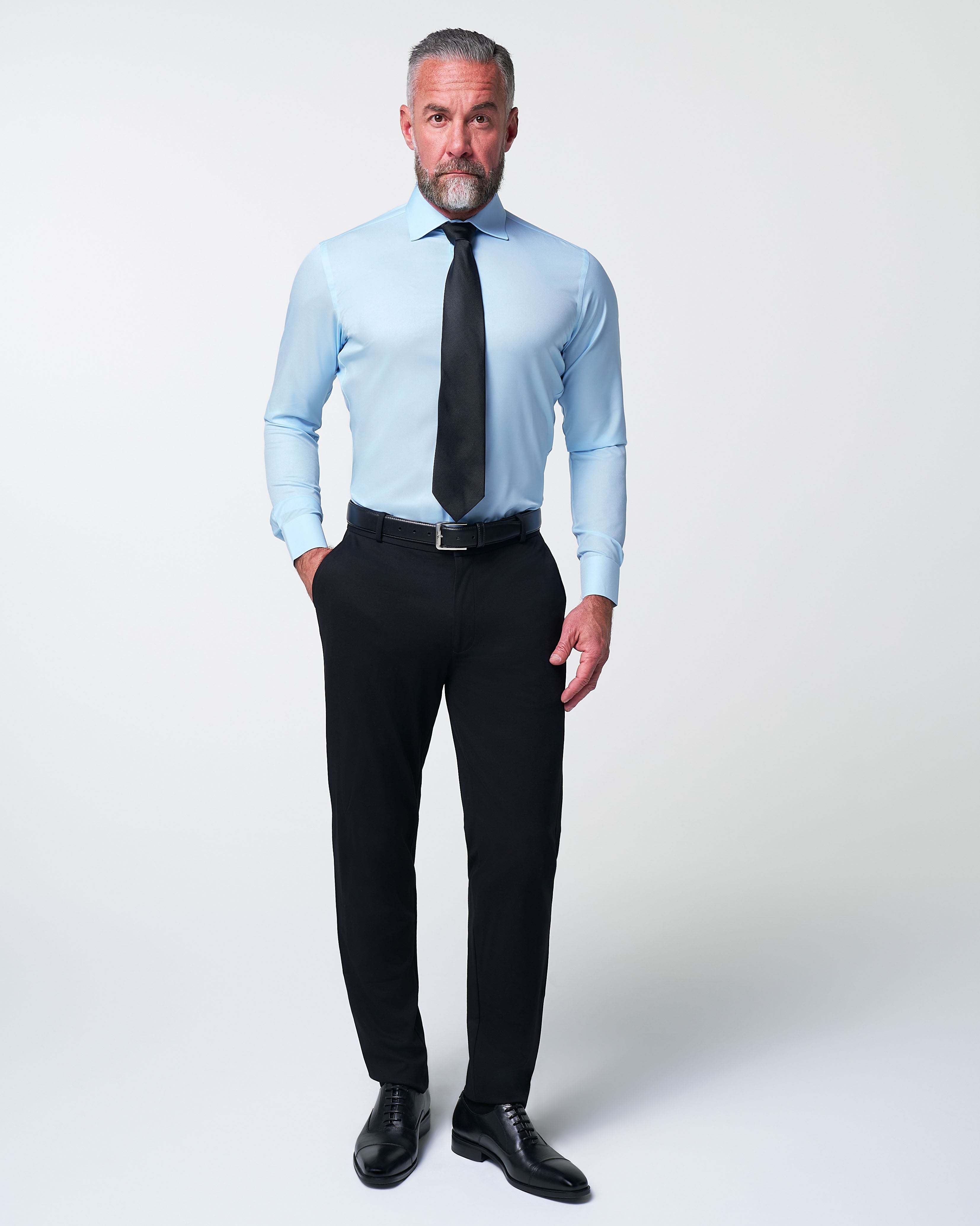 ''The Peter" Light Blue Weave - Classic Fit