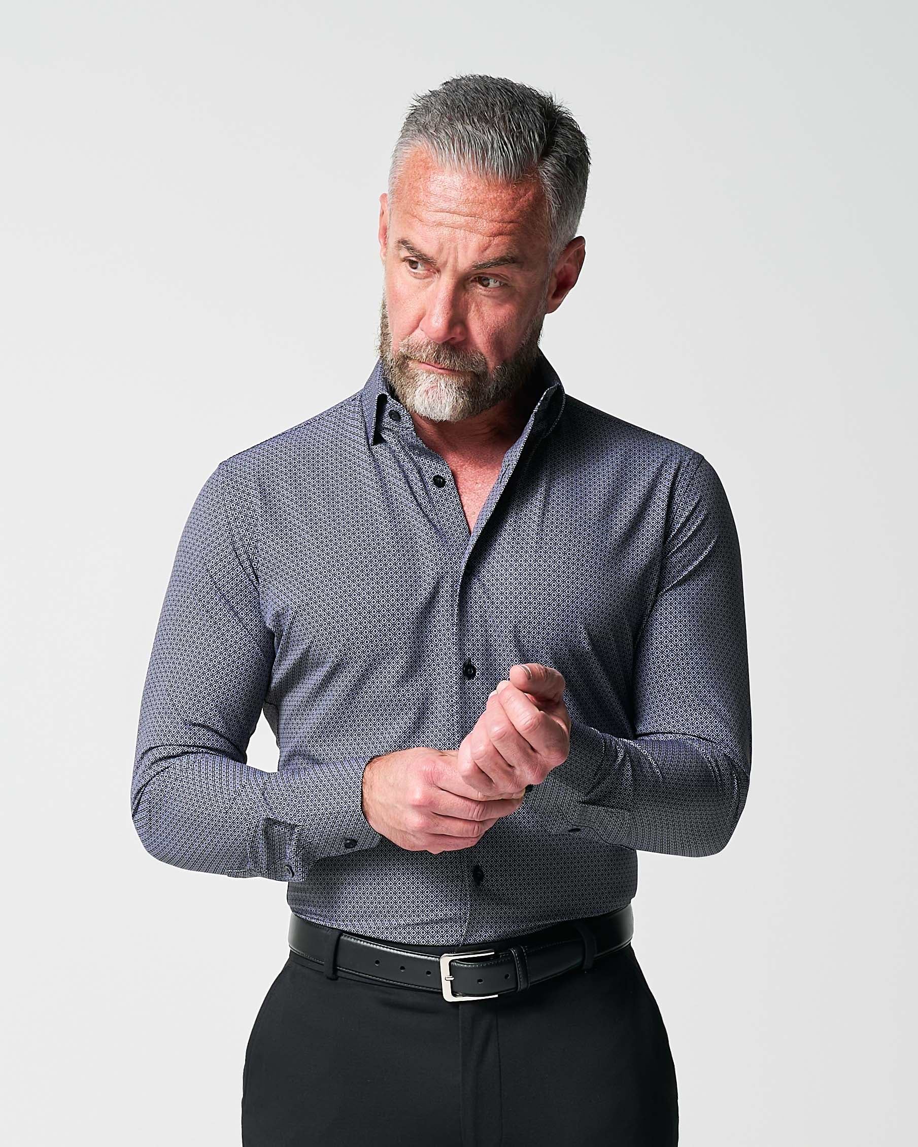 "The Remington" Black and White Star Geo Print