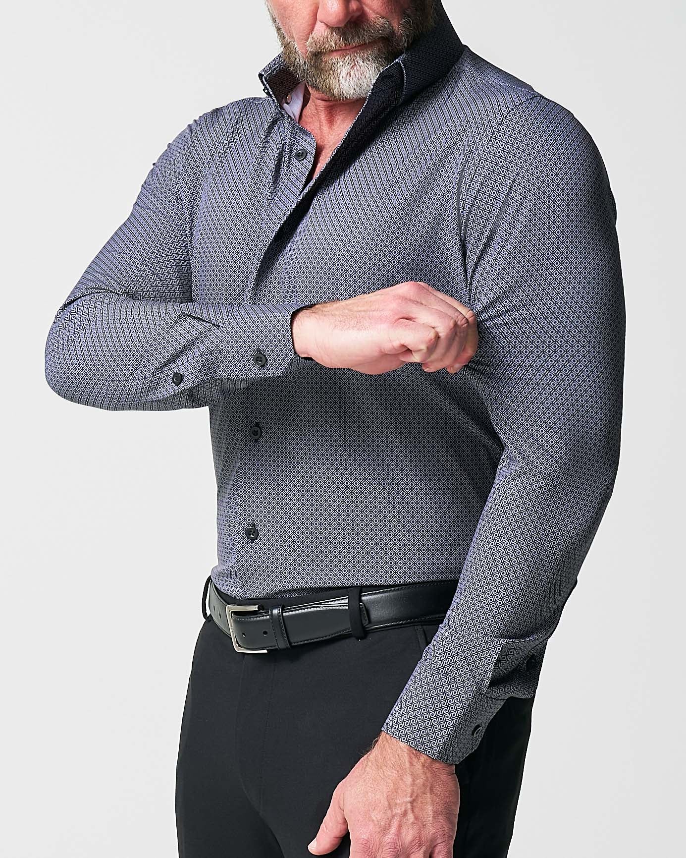 "The Remington" Black and White Star Geo Print