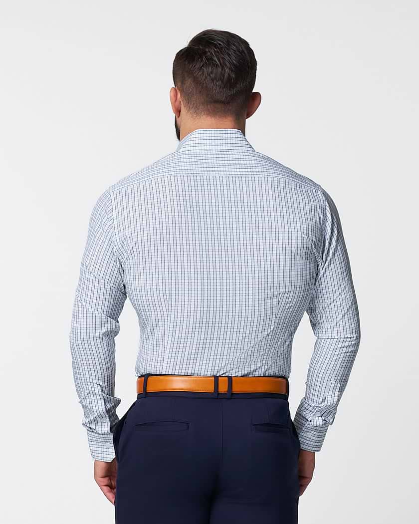 "The Rye" Grey, White & Navy Mid Check