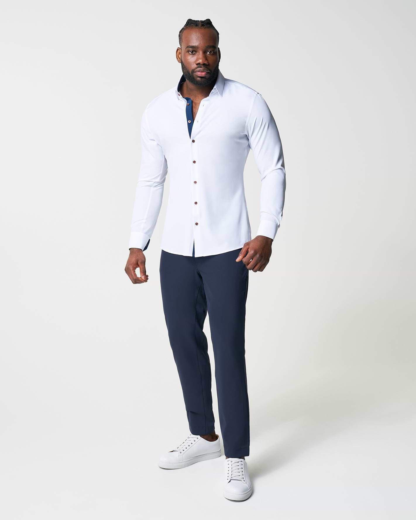 "The Springer" Limited Edition: White with Navy Accents - Classic Fit