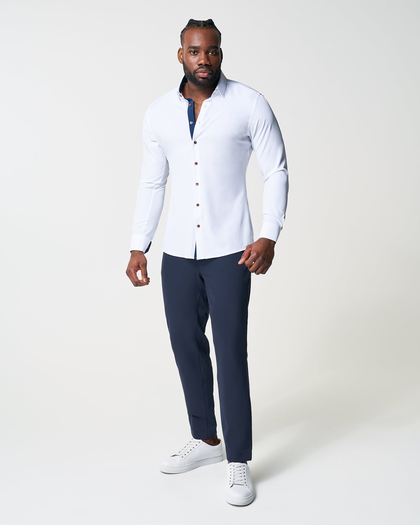 "The Springer" Limited Edition: White with Navy Accents - Classic Fit