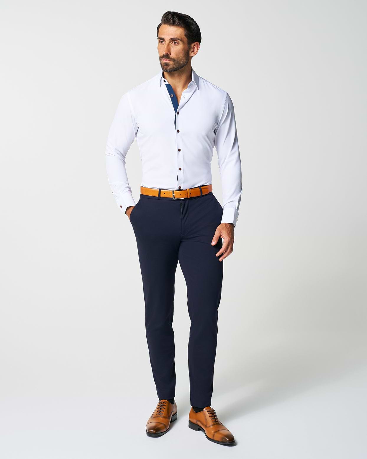 "The Springer" Limited Edition: White with Navy Accents - Classic Fit