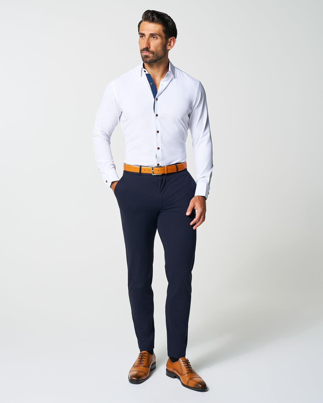 "The Springer" Limited Edition: White with Navy Accents - Classic Fit