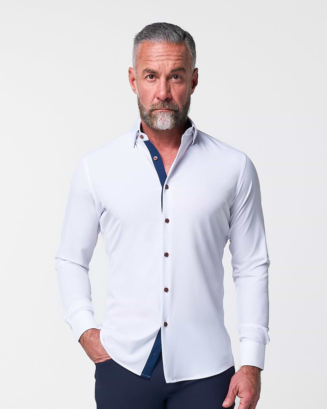 "The Springer" Limited Edition: White with Navy Accents - Classic Fit